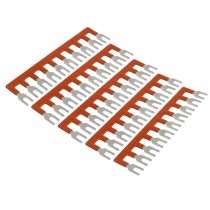 5 Pcs 10 Postions Pre Insulated Terminal Stripes Block Barrier Red 400V 10A