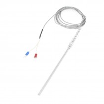 K Type 800 Degree Celsius Spring Load 15cm Long Probe Thermocouple Sensor 2M