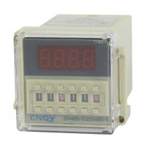 DH48S-S LCD Display Time Timer Delay Relay 8-Pin SPST 0.1S-99H AC/DC24V