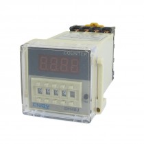 DH48J AC 220V 50/60Hz 1-999900 Count Up Digital Counter Relay w Base