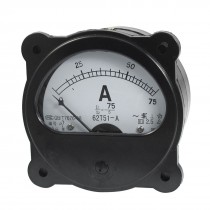 AC 0-75A Fine Tuning Dial Panel Analog Ampere Meter Amperemeter Black