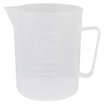 Laboratory 250mL Capacity Clear White Plastic Measuring Cup
