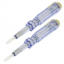 2Pcs AC100V-500V Voltage Tester Pen Electroprobe 3mm Slotted Screwdriver