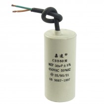 CBB60 AC 450V 30uF Cylinder Shaped Non Polar Motor Capacitor