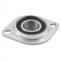 Stainless Steel Pillow Block 20mm x 47mm x 25mm Screw Set Ball Bearing