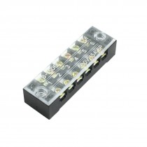 600 Voltage 15A 6 Positions Barrier Block Screw Terminal Strip Dual Row