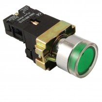 AC 660V 10A Green Light Sign Momentary Push Button Switch 1 NO N/O ZB2-BE101C