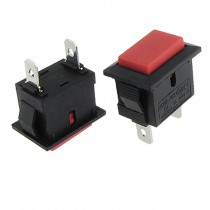 5pcs 2 Pin Red Momentary NO On/Off SPST Push Button Switch 6A/250V 10A/125V AC