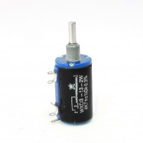 WXD3-13 4.7K ohm 2 Watts 4mm Round Shaft Rotary Wire Wound Potentiometer