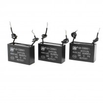 3 Pcs Cuboid Polypropylene Film Ceiling Fan CBB61 Motor Capacitor AC 400V 5uF