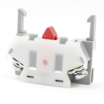 Gray White Plastic 2 Terminals NC Push Button Switch Auxiliary Contact