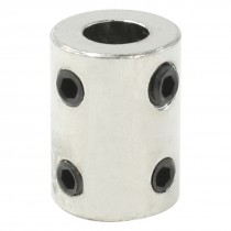 8mm Silver Tone Bore Electric Car Toy Motor Wheel Coupling Joint