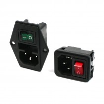 2 Pcs Circuit Connecting IEC320 C14 Inlet Plug Power Socket Set AC 250V 10A