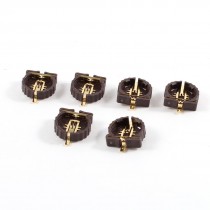 6PCS Brown Plastic Shell CR1220 Button Cell Battery Socket Holder Case