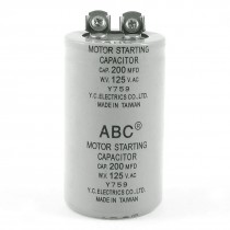 Gray Motor Start Capacitor 200uF 125VAC for Washing Machine