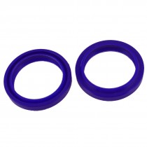 2 Pcs 30mm x 38mm x 5mm Blue PU Dust Resistant Oil Seal Gasket