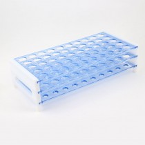 Laboratory Lab Clear BluePlastic 40 Socket 19mm Diameter Test Tube Stand Holder
