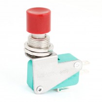 AC 15A/250V 6A/125V 3 Pin Red Momentary Press Button Switch