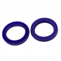 30mm x 45mm x 6mm Blue Polyurethane PU Dust Resistant Oil Seal Ring Pair