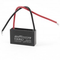 Replacement Ceiling Fan Motor Running Capacitor Black CBB61 450VAC 1uF 50/60Hz