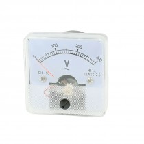 AC 0-300V Fine Tuning Square Dial Panel Analog Voltage Meter Voltmeter