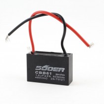 Ceiling Fan Motor Running Capacitor Black CBB61 Model 450VAC 1.8uF 50/60Hz