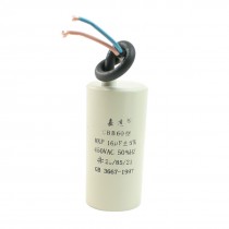 CBB60 AC 450V 16uF Cylindrical Non Polar Motor Capacitor for Washing Machine