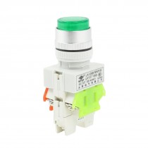 AC 660V 10A Momentary Pushbutton Switch w Green Light LED Indicator AC 220V