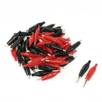 50 Pcs 35mm Metal Alligator Test Lead Clips Testing Probe