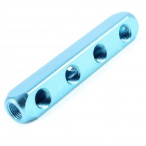 1/4" PT Thread 7 Ports 4 Ways Quick Adapter Air Hose Manifold Block Splitter