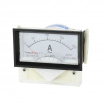 AC 0-200A Fine Tuning Dial Panel Rectangle Analog Ampere Meter Amperemeter