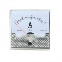 AC 0-50A Fine Tuning Square Dial Panel Analog Ampere Meter Amperemeter