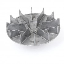12mm Bore Diameter Silver Tone Plastic Blower Fan Blade Wheel