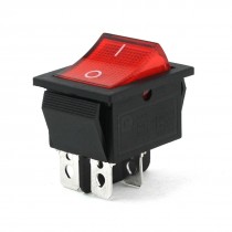 Red Neon Light DPST ON/OFF Snap in Rocker Switch AC 16A/250V 20A/125V