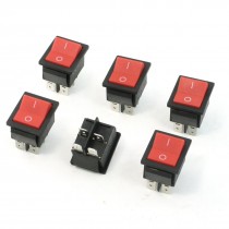 15A/250VAC 20A/125VAC 4 Pin ON/OFF DPST Rocker Switch 6 Pcs