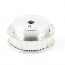 Silver Tone Aluminum Alloy 80 Teeth 8mm Pilot Bore Screwed Timing Pulley