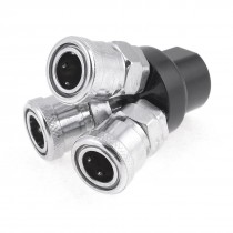 Air Compressor Tri Splitter Adapter Connector Quick Coupler