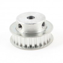 Silver Tone Aluminum Alloy XL 25 Teeth 8mm Pilot Bore Screwed Timing Pulley