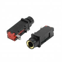 Stereo PCB Jack Panel Mount Headphone Connector 6.5mm Socket 3 Pin Pair