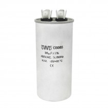 CBB65 AC 450V 50/60Hz 35uF 7.5mm Thread Polypropylene Film Motor Run Capacitor