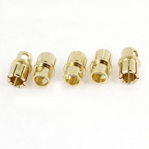 RC Model Toys 5mm Inside Dia Banana Plug Bullet Male Connector 5 Pieces