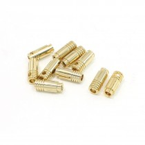 10 Pcs Gold Tone Metal RC 6.5mm Banana Bullet Connecting Connectors