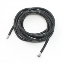 Electric Equip Part 10# Silicone Resin Cover Copper Core Black Wire 78.7"