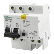FZ47LE-63 C63 AC 400V 63A Two Pole On/Off Switch Mini Circuit Breaker 4000A