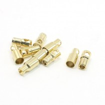 5 Pairs Gold Tone Audio Terminal Connecting Femal Male Banana Connectors