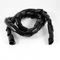 1.5Meter Long PE Polyethylene 30mm Spiral Cable Wire Wrap Tube Black