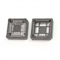 2 Pcs Square Shaped 28 Pin 1mm Pitch IC PLCC SMD Socket Connector