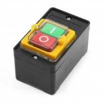 AC 380V 10A Waterproof Green I Red O Self Locking Push Button Switch