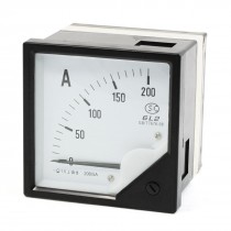 80mm Square Panel AC 200A 200/5 Analog Amplifier Meter Ammeter Pointer