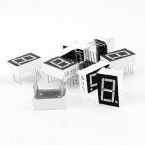 10 Pcs Common Cathode 10-Pin 1 Bit 7 Segment 0.56" Red LED Display Digital Tube